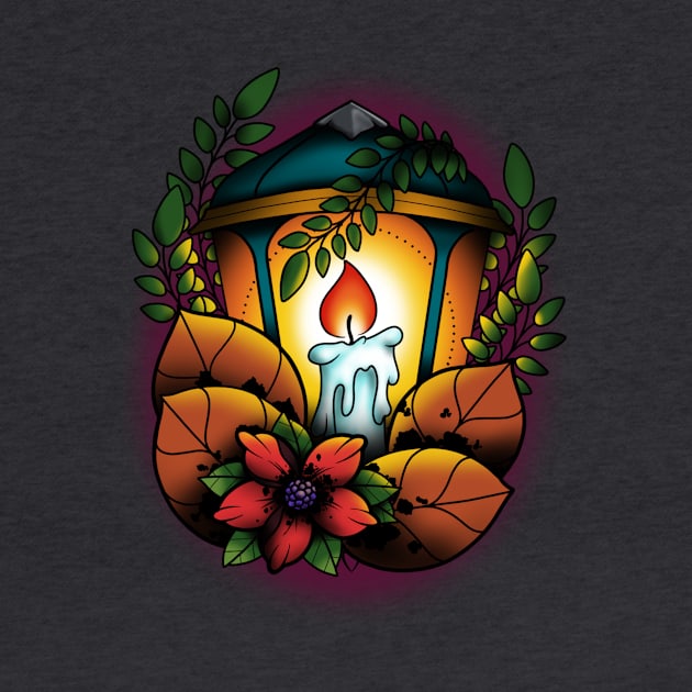 Lantern with candle by InkSmith